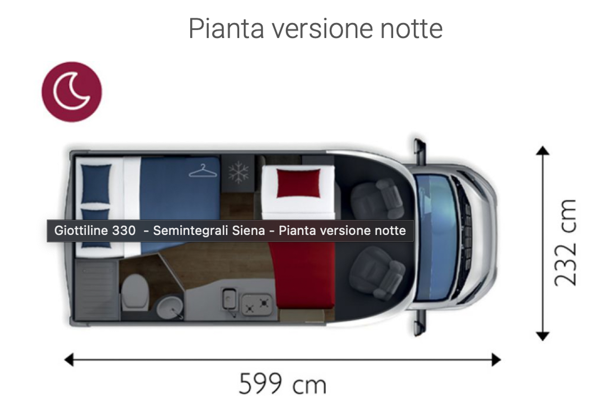 Camper Semi-integrale GIOTTILINE SIENA 330 - immagine 4
